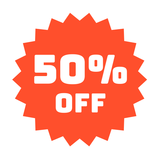 Ícone de 50% - Descontos de 50%